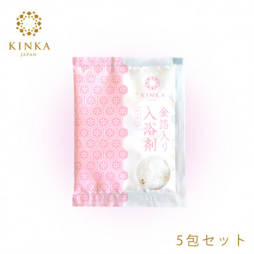 Kinka Gold Bath Powder Sakura Sented (Set of 5 Packets) 【Free Shipping】