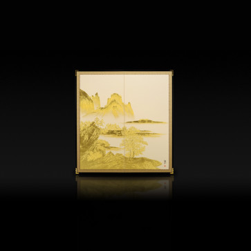 Rikyu folding screen: Landscape (white) 【Free Shipping】