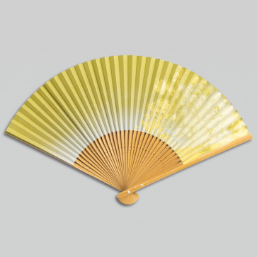 Kanazawa Gold Leaf Folding Fan: aokuchiha【Free Shipping】