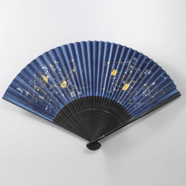Kanazawa Gold Leaf Folding Fan: Ginga  【Free Shipping】