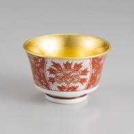 Sake cup: Kutani Ware Hachiro Cup【Free Shipping】
