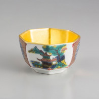 Sake cup: Kutani Ware Shouza Cup【Free Shipping】