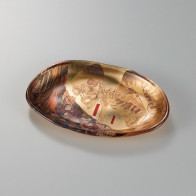 Gold Leaf Art Glass Tray – Skull 【Free Shipping】