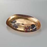Gold Leaf Art Glass Tray – Monster 【Free Shipping】