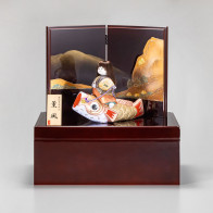 Boys’ Day Doll: Kanazawa gold leaf cloth Kimekomi Kunpu with Special Storage Box  【Free Shipping】