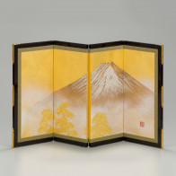 Miniature four-panel folding screen: Fuji 【Free Shipping】