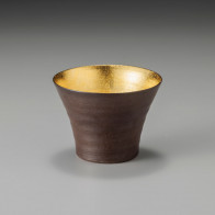 Gold Leaf Sake Cup "Suigetsu" -Small Ochoko-【Free Shipping】