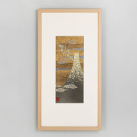 Good Fortune Gold leaf Framed art - Dragon over Mt. Fuji【Free Shipping】