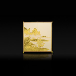 Rikyu folding screen: Landscape (white) 【Free Shipping】
