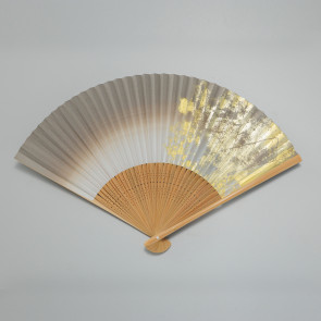 Kanazawa Gold Leaf Folding Fan: shiracha 【Free Shipping】