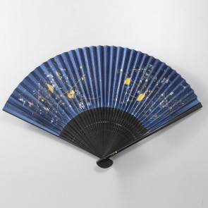 Kanazawa Gold Leaf Folding Fan: Ginga  【Free Shipping】