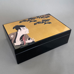 Ukiyo-e Accessory Box: Kabuki Actor and Pine Tree【Free Shipping】