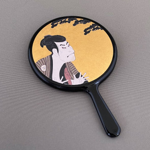 Ukiyo-e Small Hand Mirror: Kabuki Actor and Pine Tree【Free Shipping】