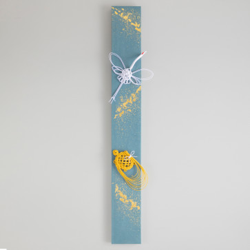 Kanazawa Mizuhiki Panel – Crane and Tortoise   [Blue]【Free Shipping】